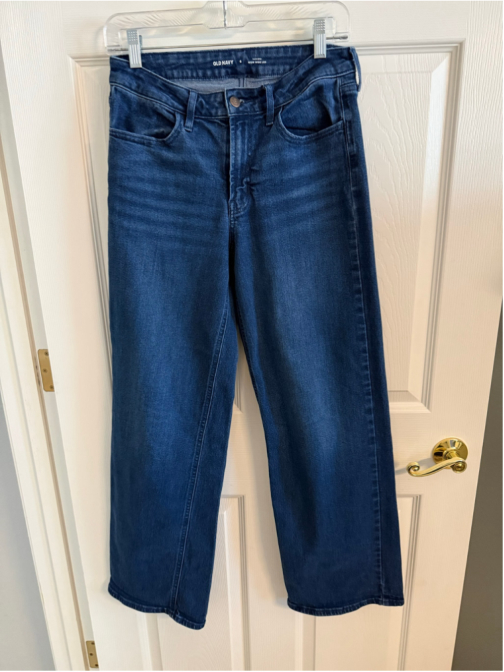 Old Navy High-Rise Wow Wide Leg Jeans Women's Size 6 Dark Wash Denim